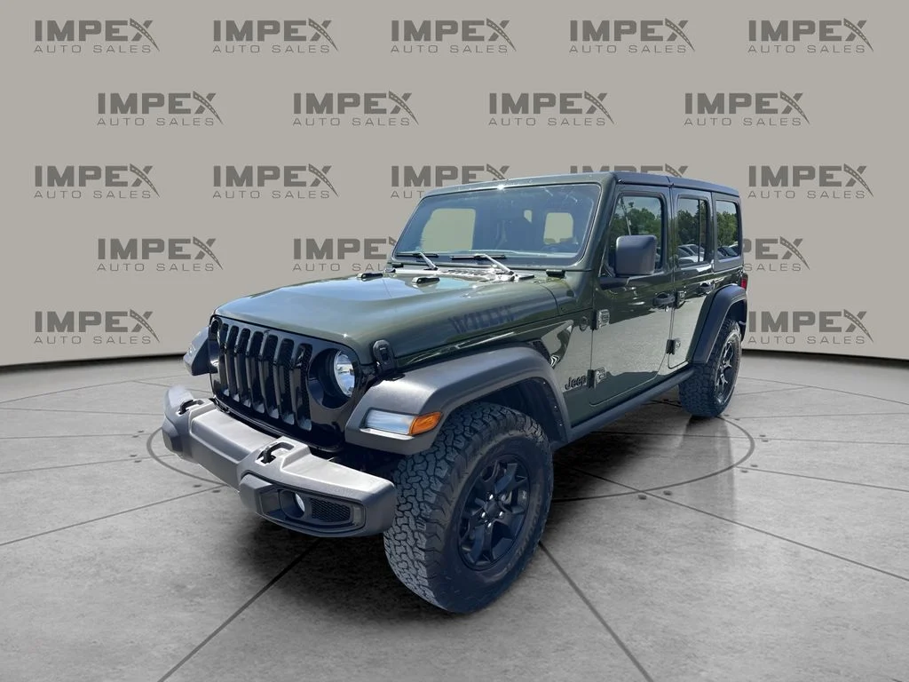 Used 2022 Green Jeep Unlimited Willys image 1