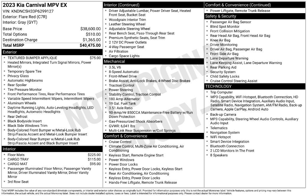 Used 2023 Red Kia EX image 23
