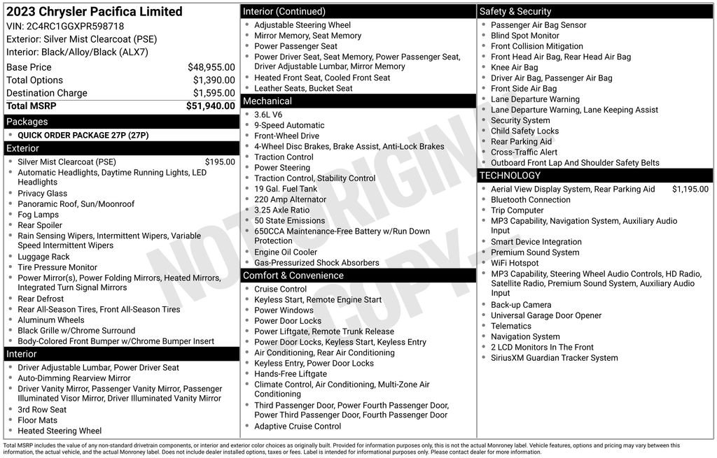 Used 2023 Silver Chrysler Limited image 2