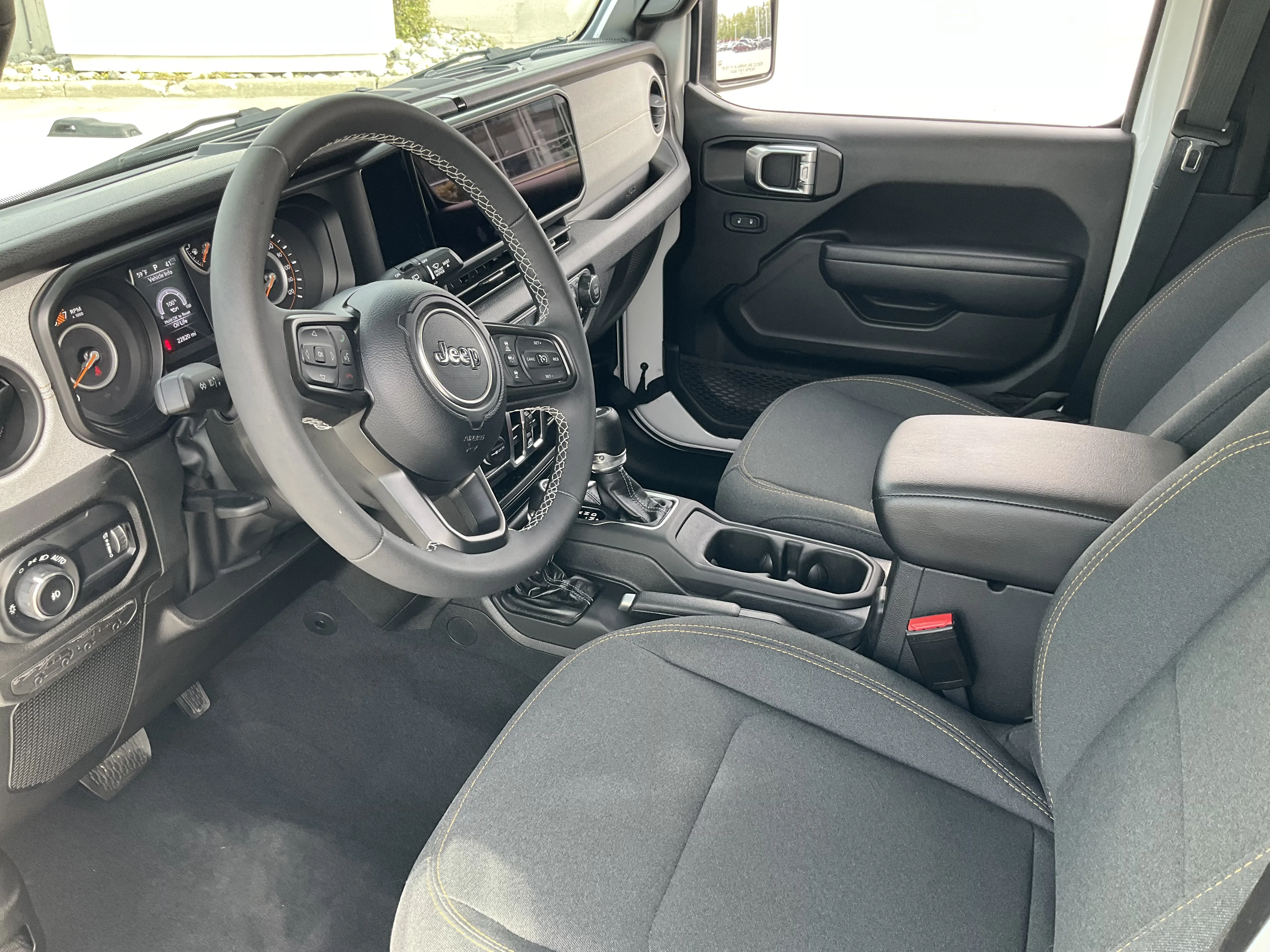 Used 2025 Bright White Clearcoat Jeep Sport S image 5