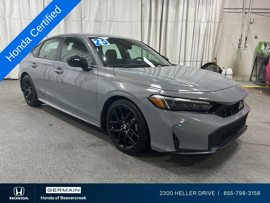 Certified Used 2025 Urban Gray Pearl Honda 4D SPORT image 2