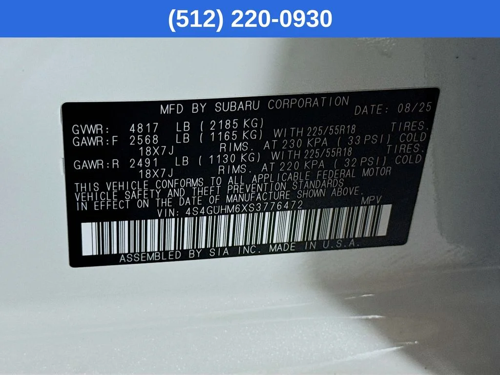 Used 2025 White Subaru Limited image 41