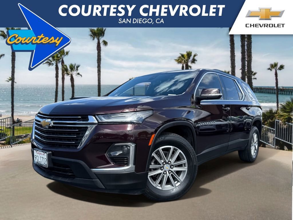 Used 2023 Black Cherry Metallic Chevrolet LT Cloth image 1