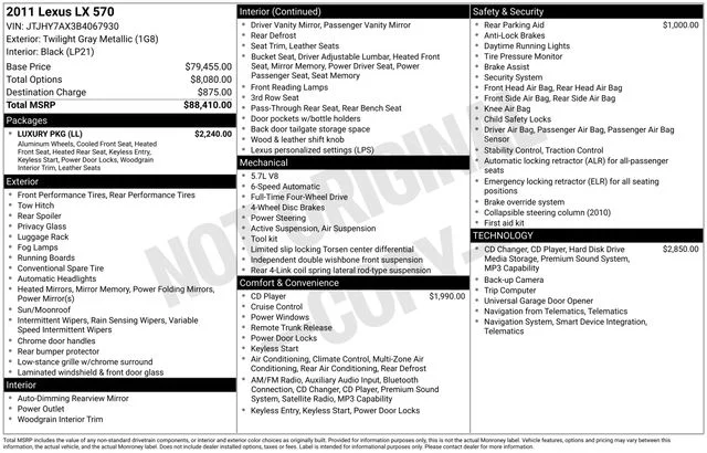 2011 Lexus LX 600 570's photo