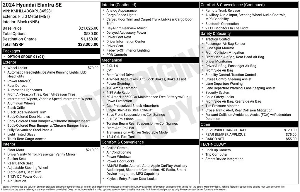 2024 Hyundai Elantra SE - Photo 3