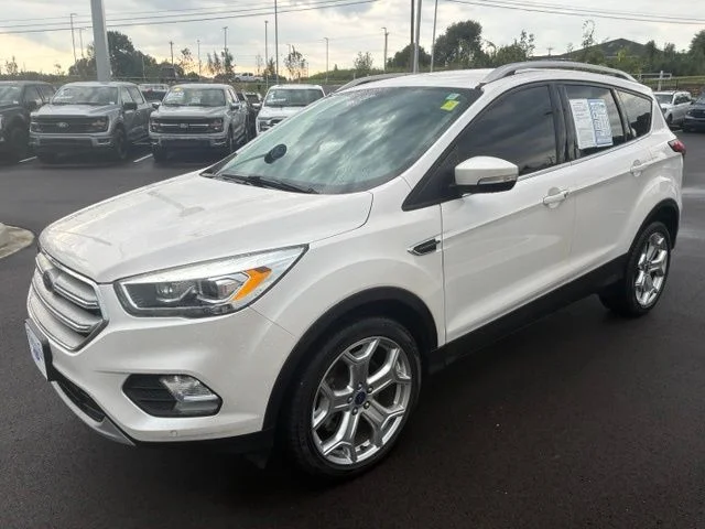 Used 2019 White Platinum Tri-Coat Metallic Ford Titanium image 3