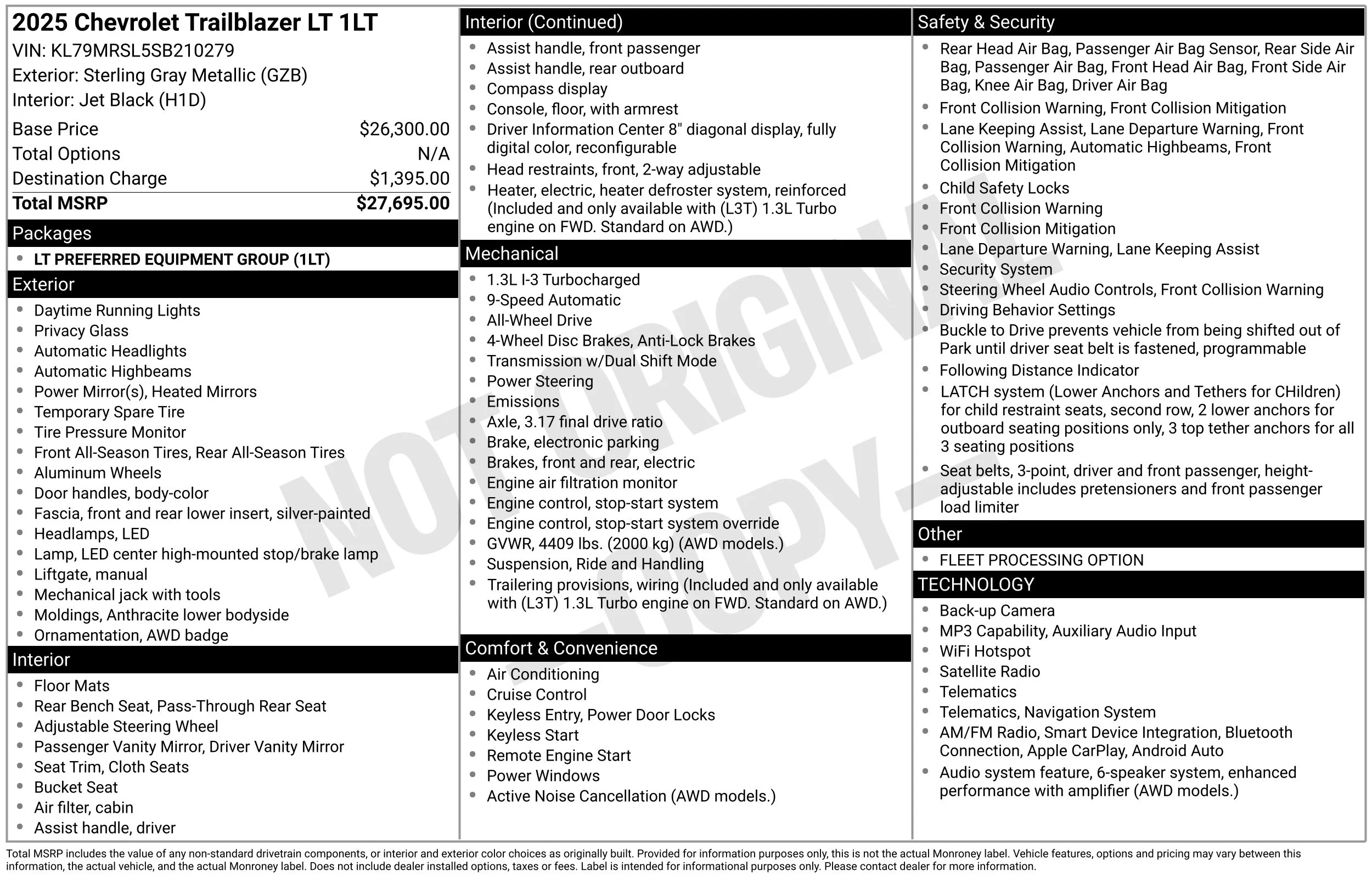 Used 2025 Gray Chevrolet LT image 3