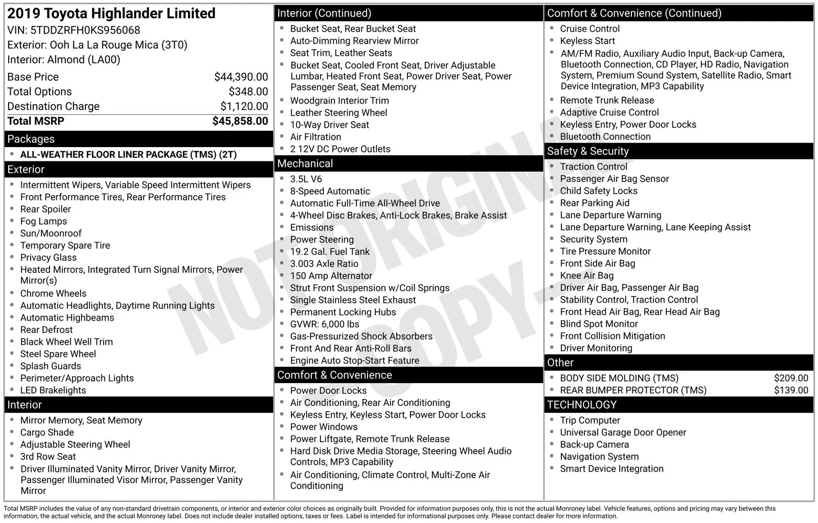 Used 2019 Red Toyota Limited image 10
