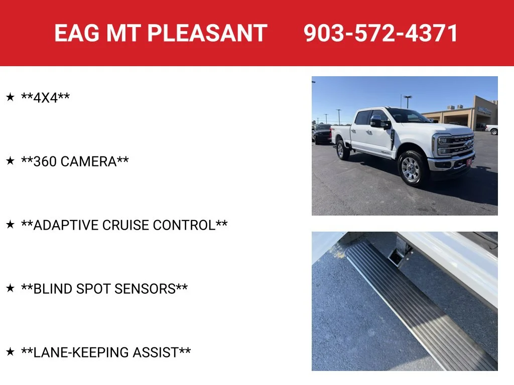Used 2024 Oxford White Ford Lariat image 8