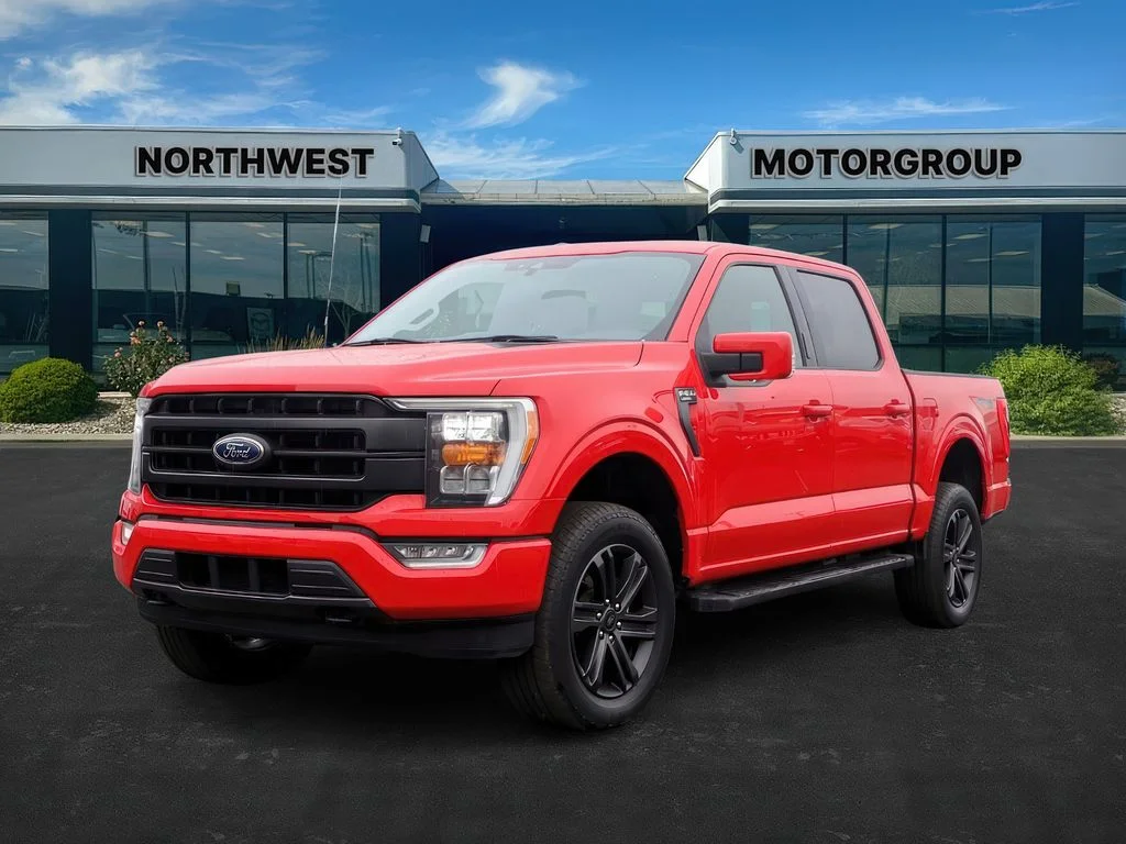 Used 2021 Race Red Ford LARIAT image 3