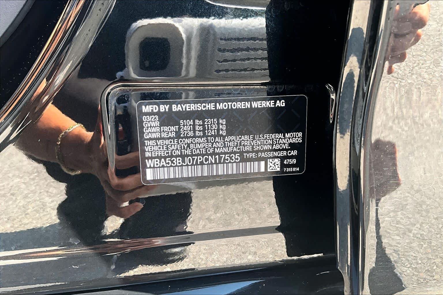 Certified Used 2023 Black Sapphire Metallic BMW 540i image 38