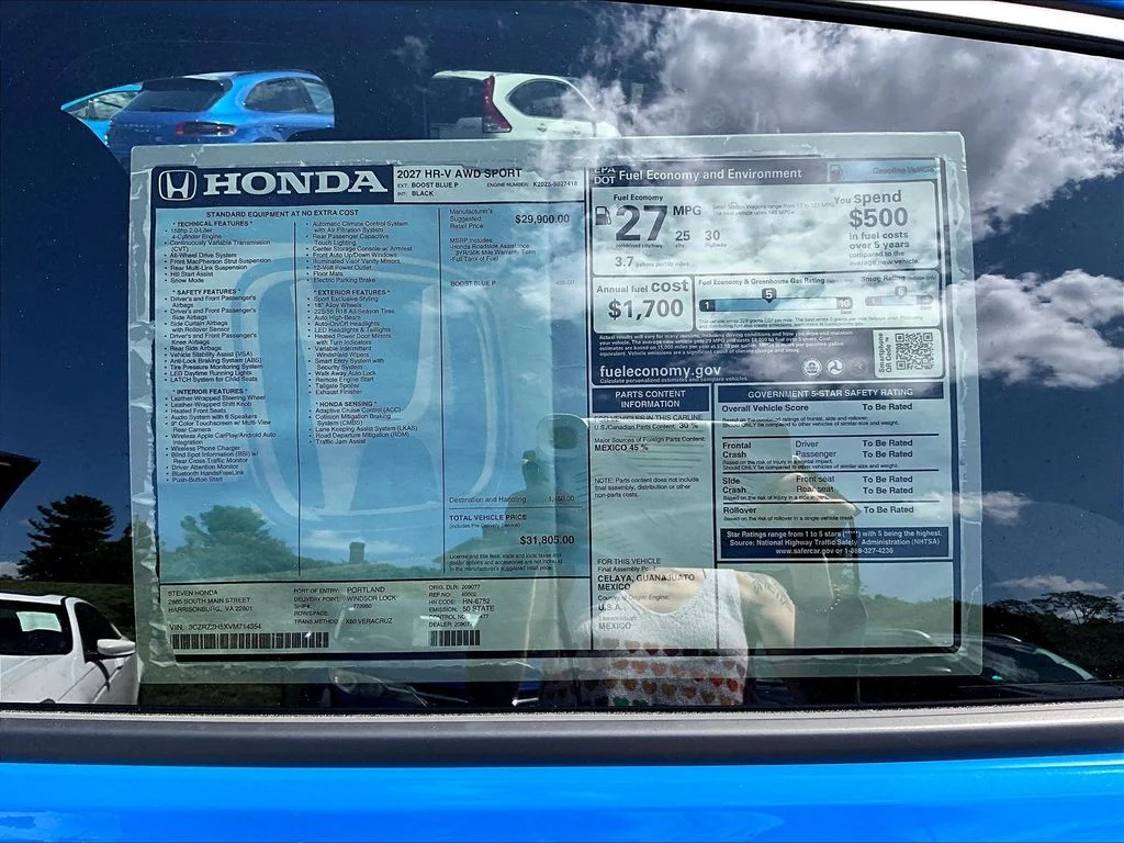 New 2027 Boost Blue Pearl Honda Sport AWD image 30