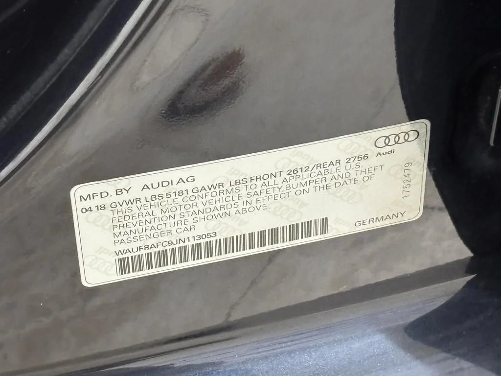 Used 2018 Moonlight Blue Metallic Audi 2.0T image 26