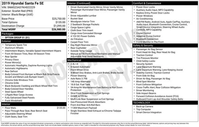 Used 2019 Red Hyundai SE image 37
