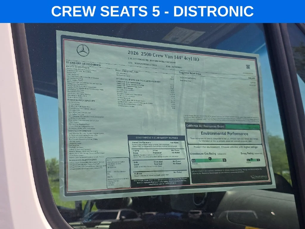 New 2026 Arctic White Mercedes-Benz Crew 144 WB image 6