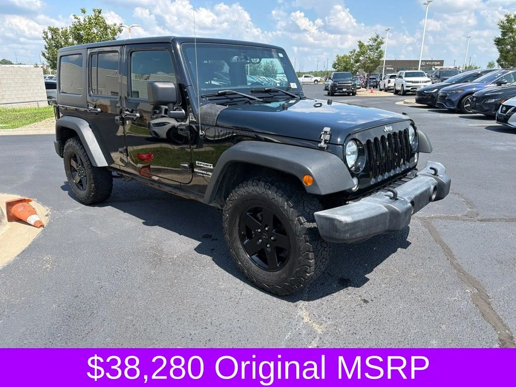 Used 2018 Black Jeep Unlimited Sport image 1