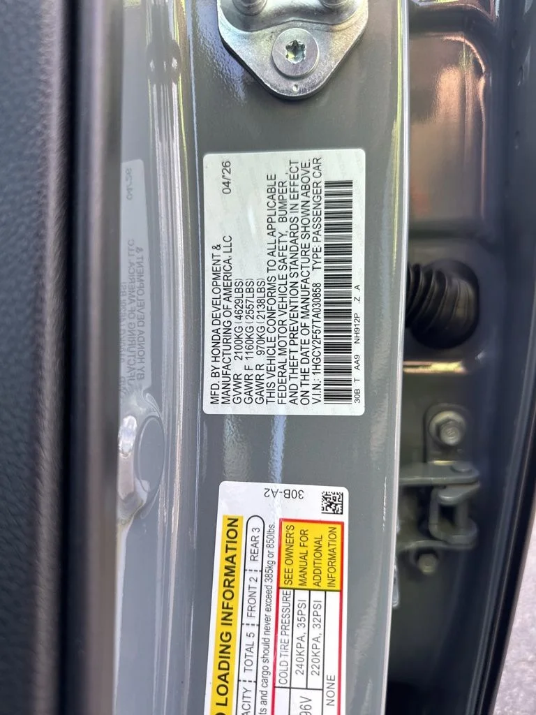 New 2026 Urban Gray Pearl Honda Sport image 22