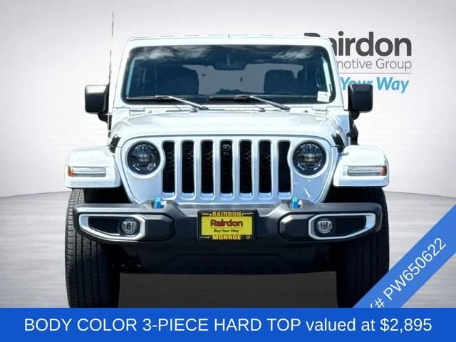 Used 2023 Bright White Clearcoat Jeep Sahara 4xe image 2