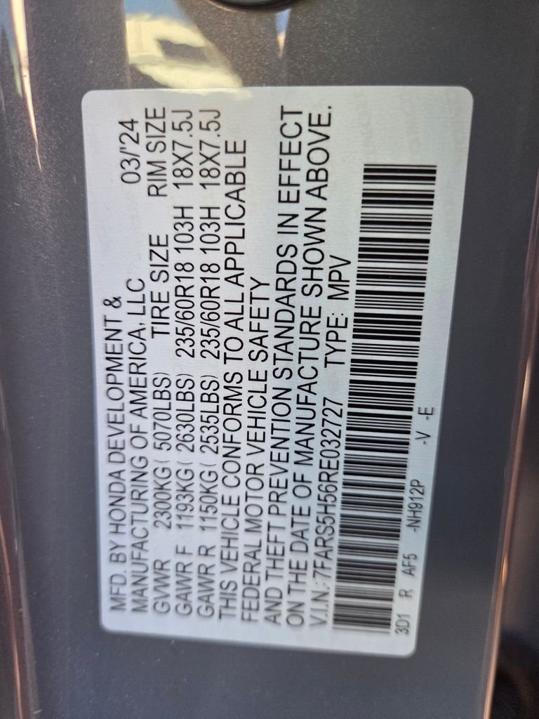 Certified Used 2024 Urban Gray Pearl Honda Sport image 10
