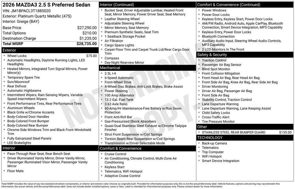 New 2026 Silver Mazda 2.5 S Preferred image 4