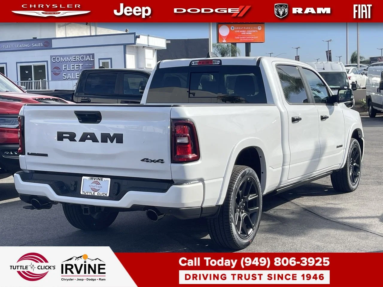 New 2027 Ivory White Tri-Coat Pearl-Coat Exterior Paint RAM Laramie image 12