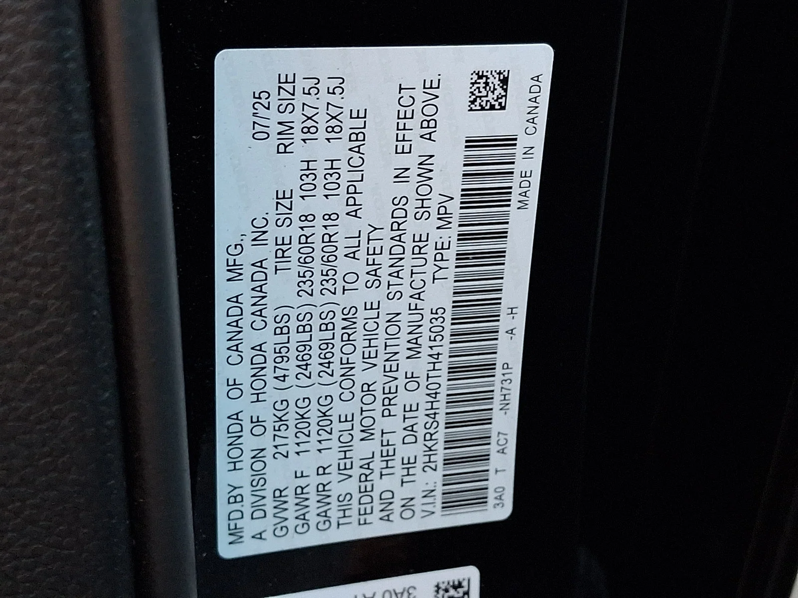 Used 2026 Crystal Black Pearl Honda EX image 26