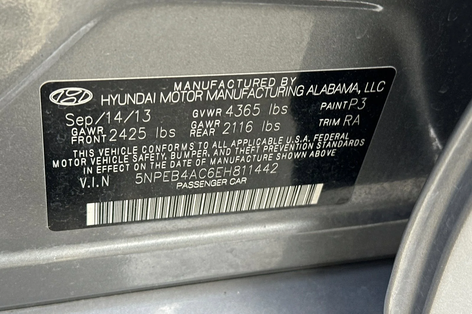 Used 2014 Harbor Gray Metallic Hyundai GLS image 26