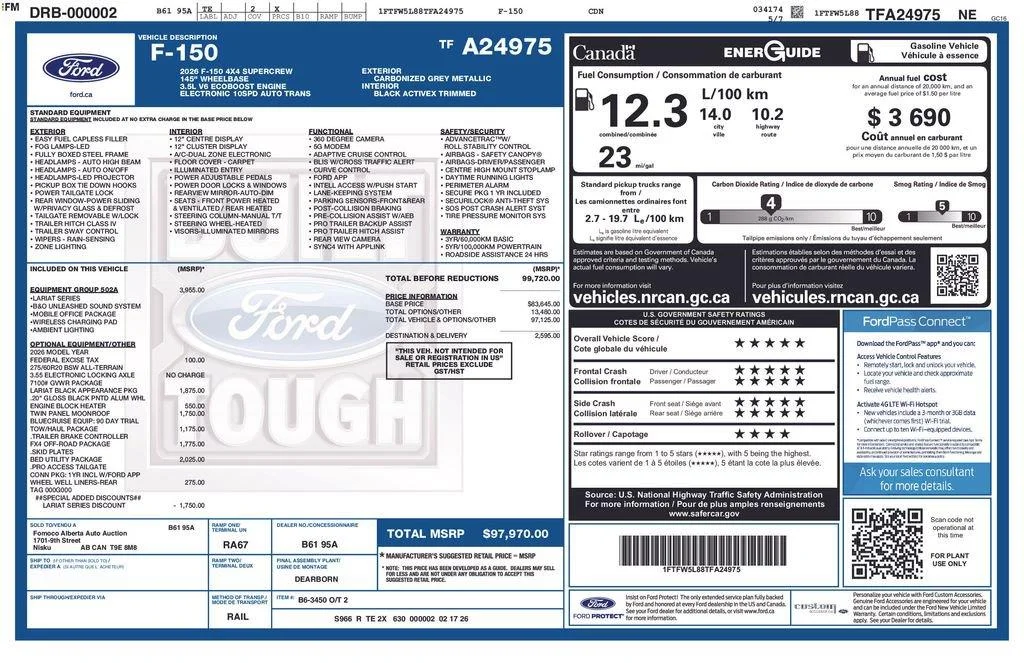 Used 2026 Carbonized Gray Ford LARIAT image 4