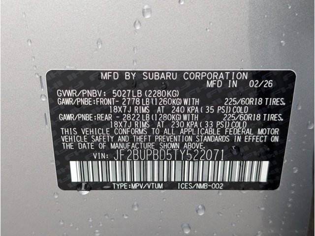 New 2026 ICE SILVER METALLIC Subaru Premium image 17