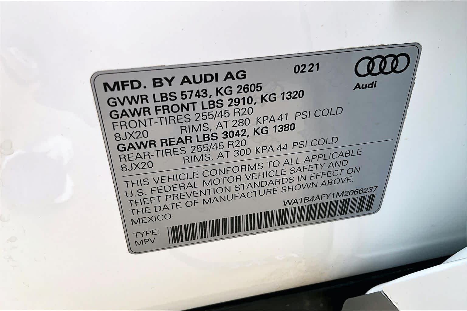 Used 2021 Glacier White Metallic Audi Premium Plus image 33