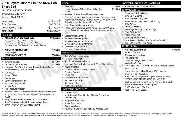 Used 2026 White Toyota Limited image 22