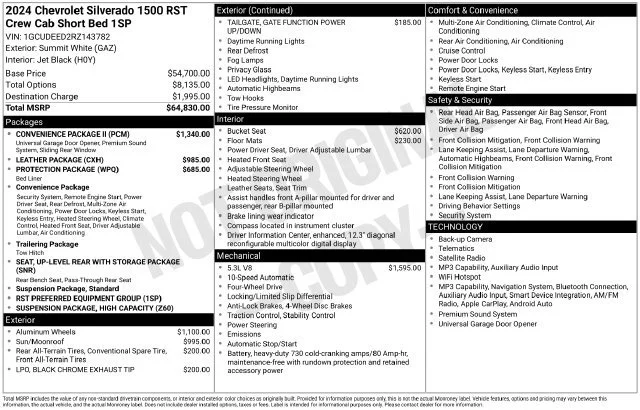 Used 2024 Summit White Chevrolet RST image 5