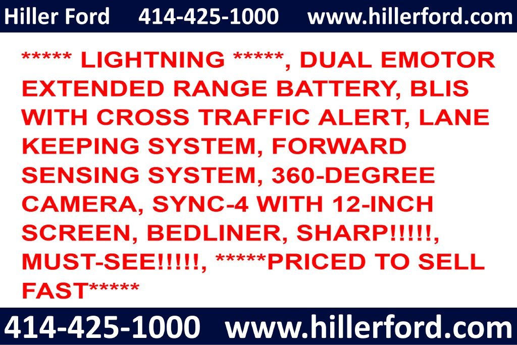 Certified 2022 Ford F-150 Lightning XLT with VIN 1FT6W1EV4NWG00124 for sale in Franklin, WI
