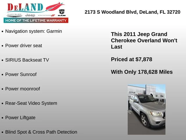 Used 2011 Silver Jeep Overland image 3