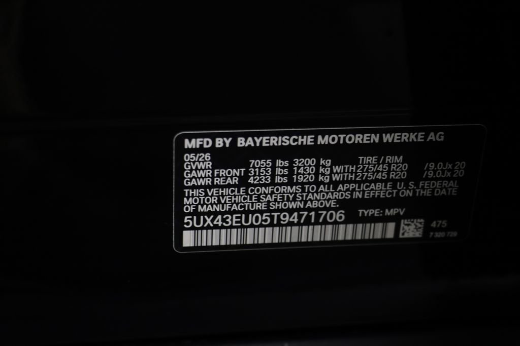New 2026 Black Sapphire Metallic BMW xDrive50e image 25