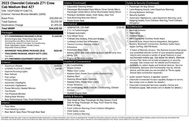 Used 2023 HARVEST BRONZE METALLIC Chevrolet 4WD Z71 image 5