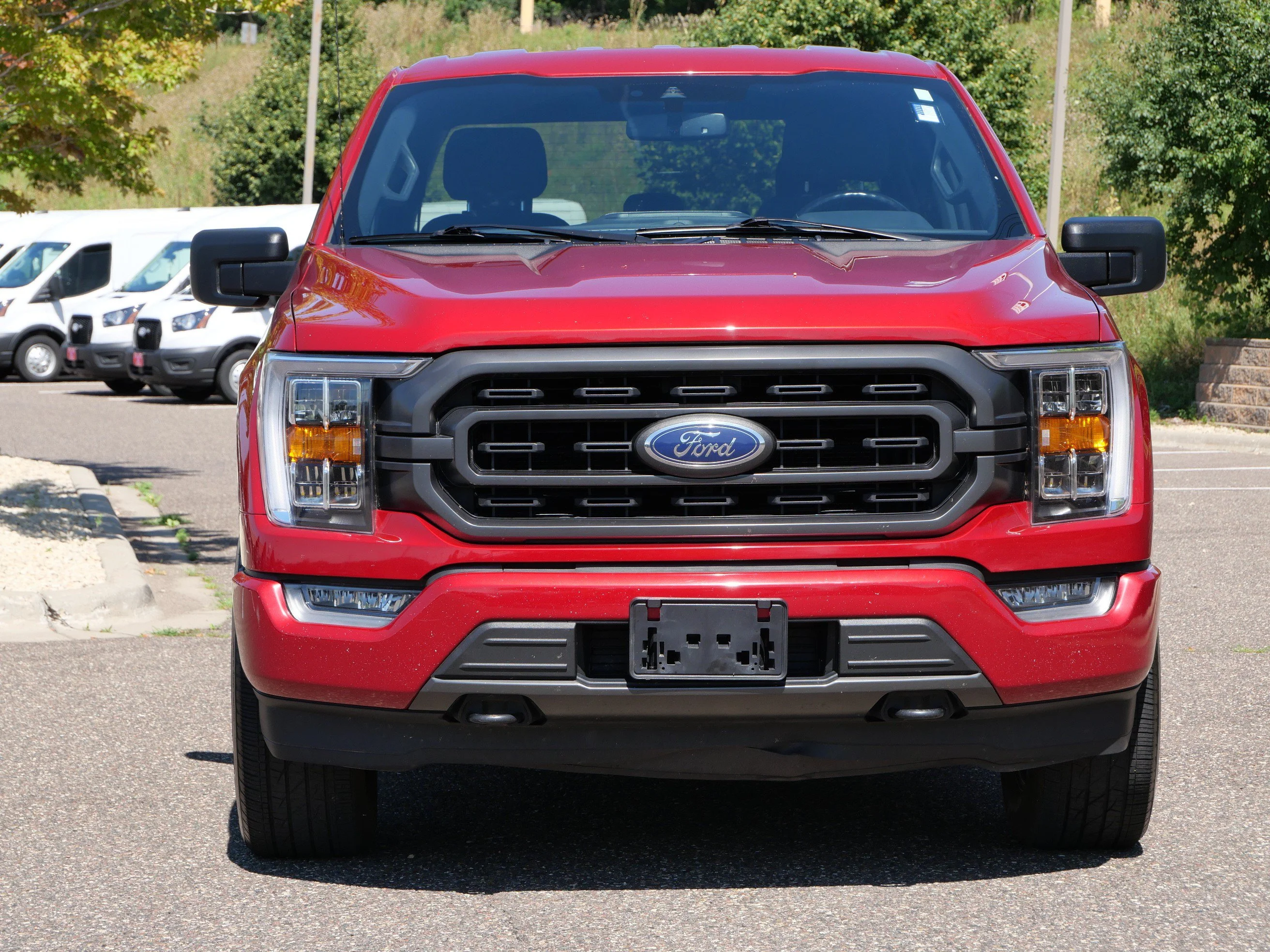 Used 2021 Rapid Red Metallic Tinted Clearcoat Ford XLT image 2