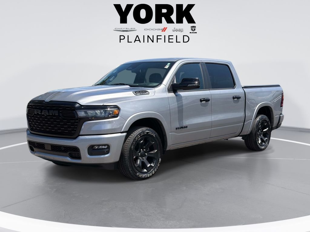 Silver 2025 RAM 1500 Pickup Truck Four-Wheel Drive 8-Speed Automatic