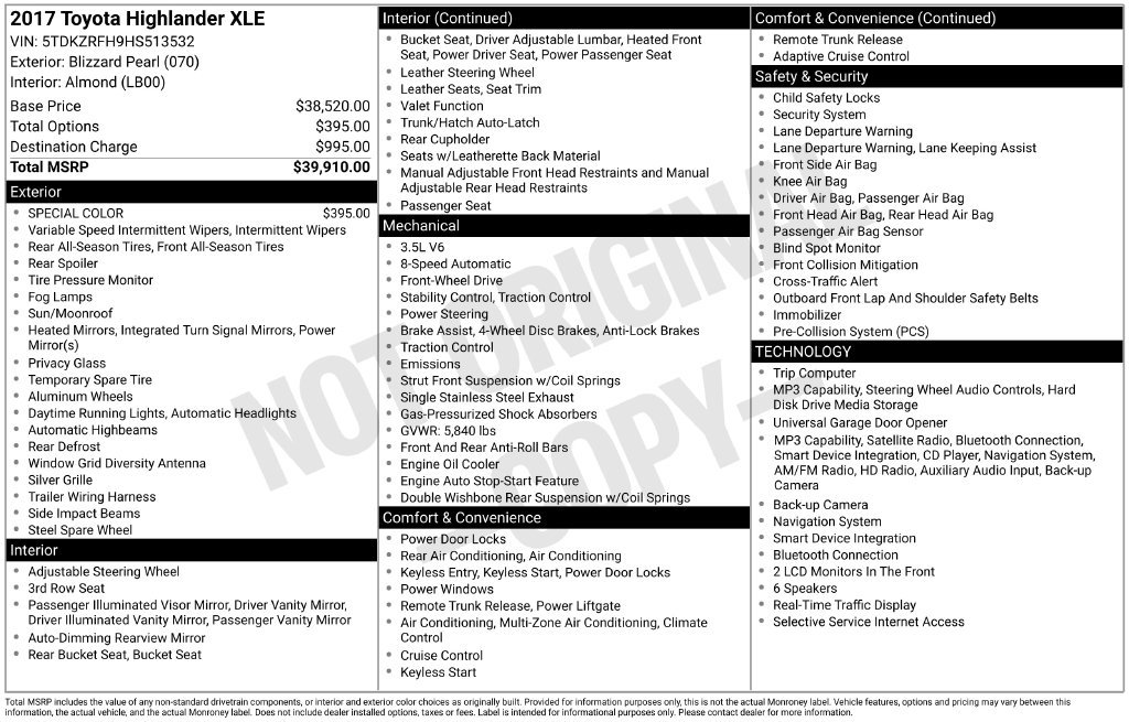Used 2017 White Toyota XLE image 41