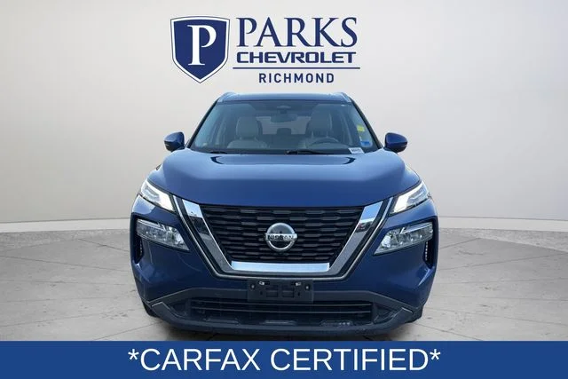 Certified Used 2021 Blue Nissan SV image 2