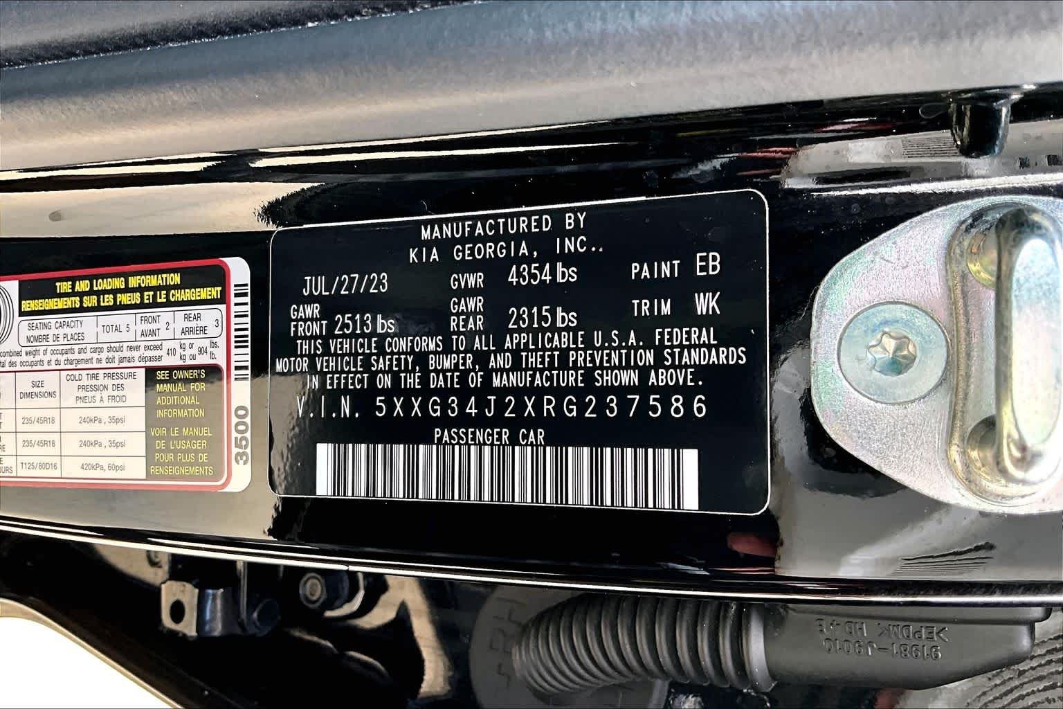 Used 2024 Ebony Black Kia EX image 34
