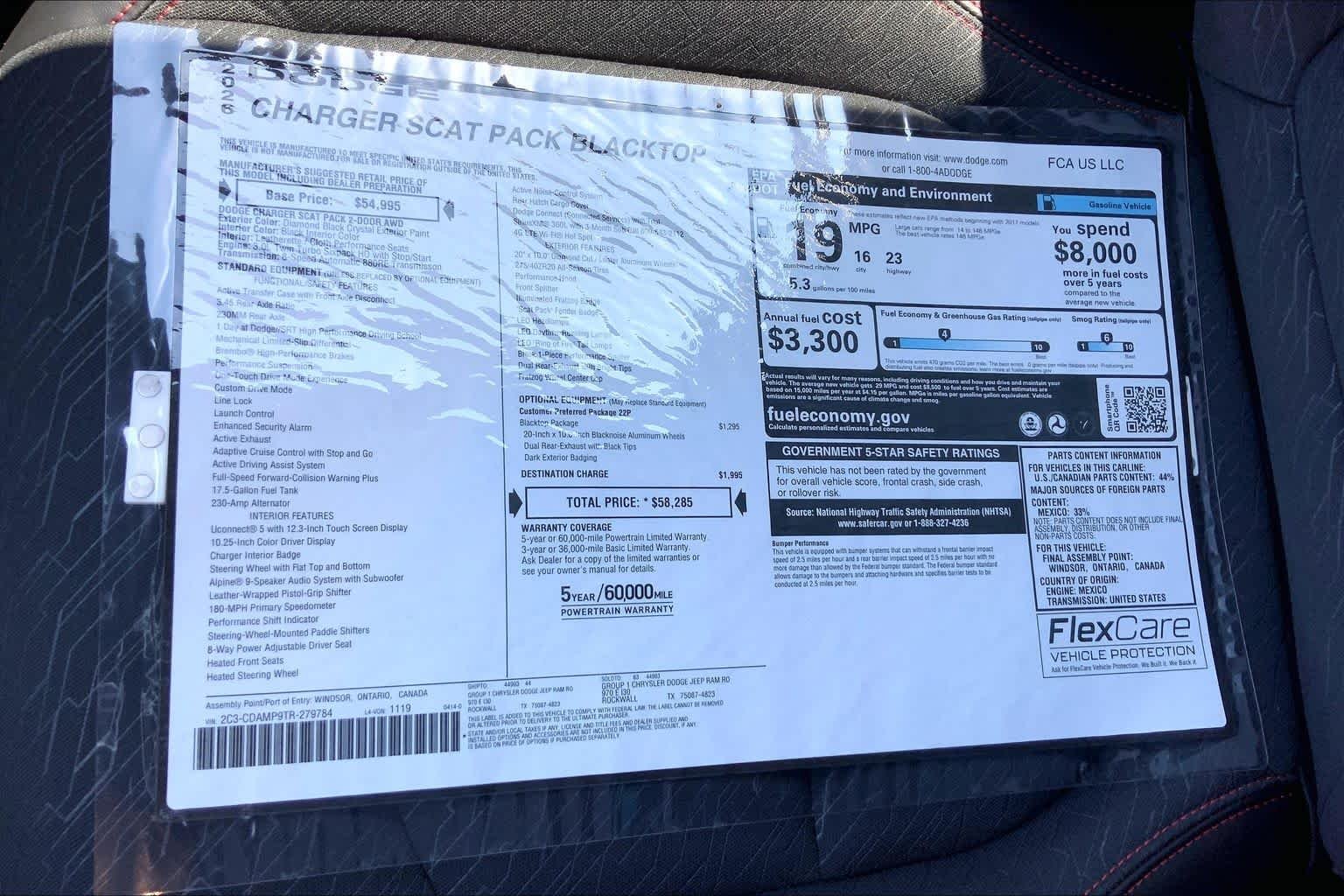 New 2026 Diamond Black Crystal Pearlcoat Dodge Scat Pack image 19