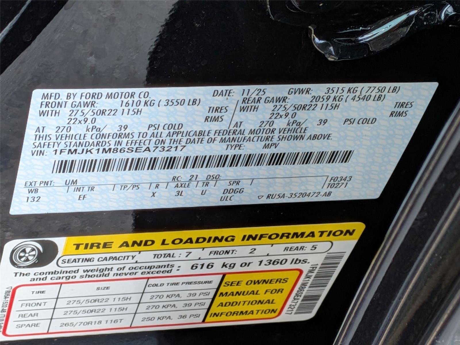 New 2025 Agate Black Metallic Ford Platinum® MAX image 43