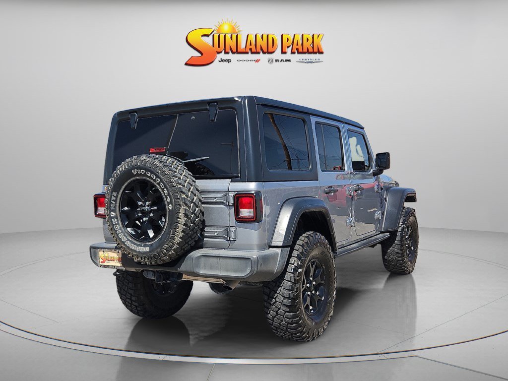 Used 2021 Billet Silver Metallic Clearcoat Jeep Unlimited Willys image 5