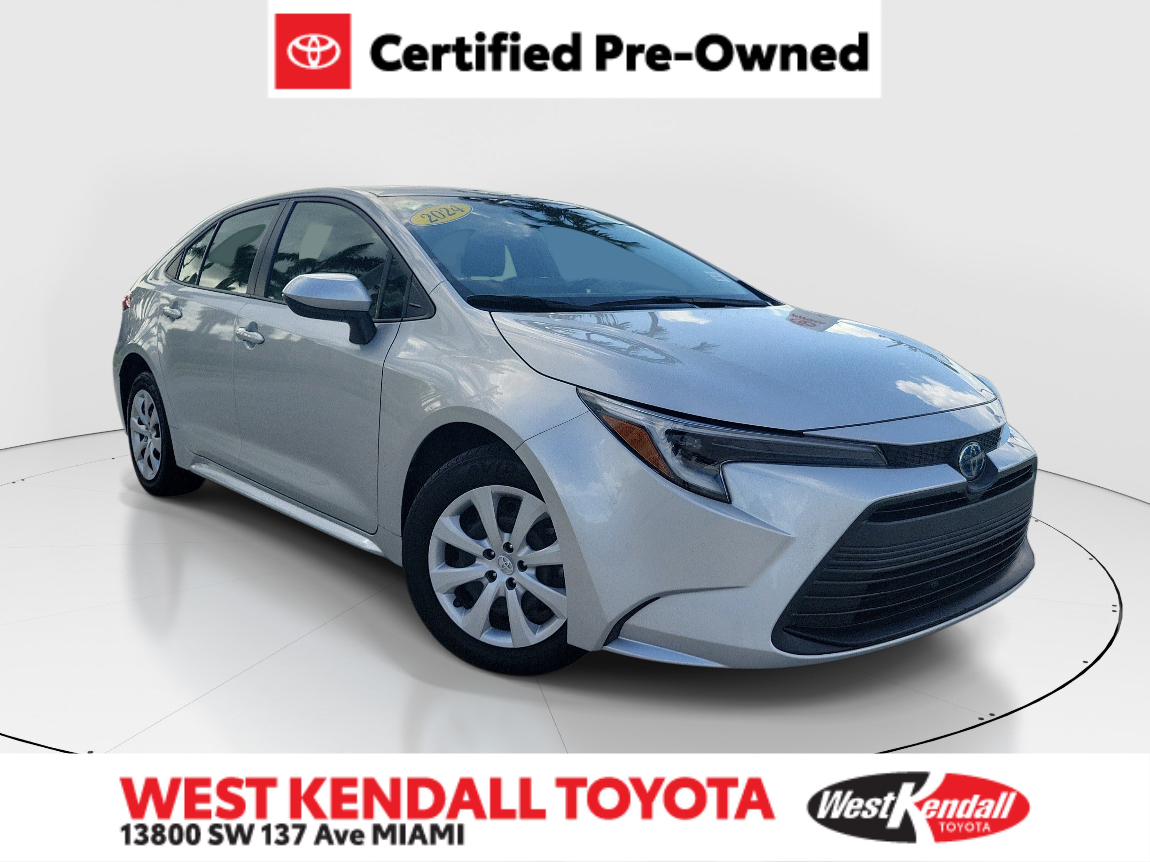 Used 2024 Classic Silver Metallic Toyota Hybrid LE image 1