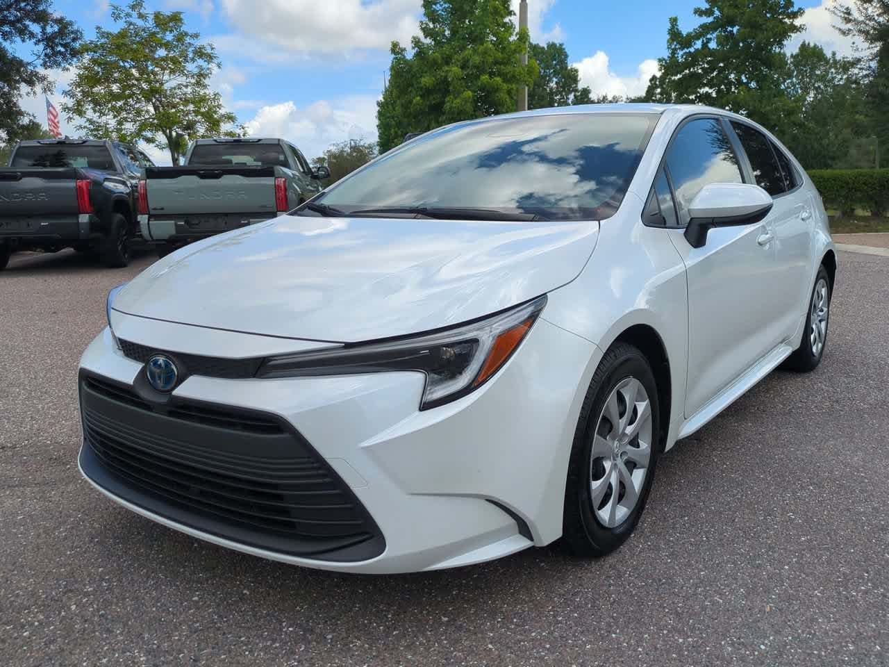 Certified Used 2024 Wind Chill Pearl Toyota Hybrid LE image 2