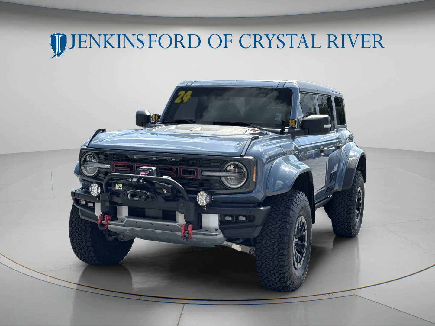 Used 2024 Azure Gray Metallic Tri-Coat Ford Raptor image 11
