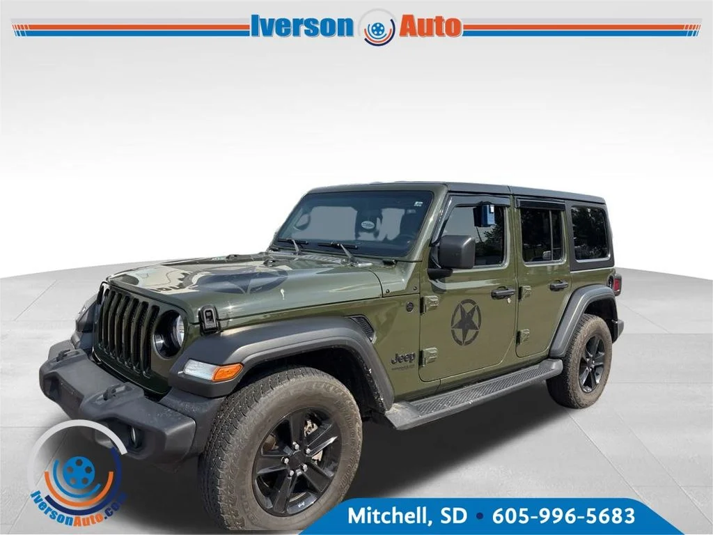 Used 2021 Green Jeep Unlimited Sport Altitude image 3