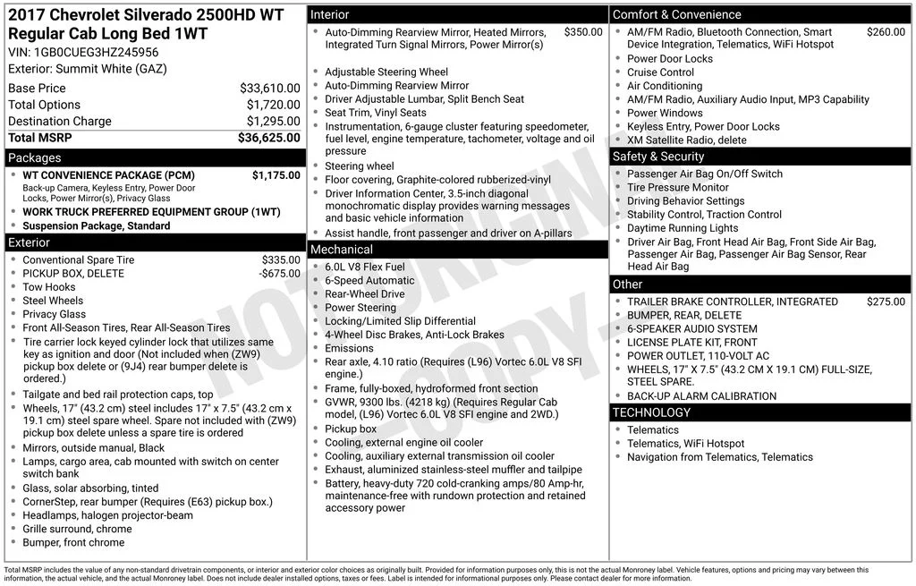 Used 2017 White Chevrolet Work Truck image 37