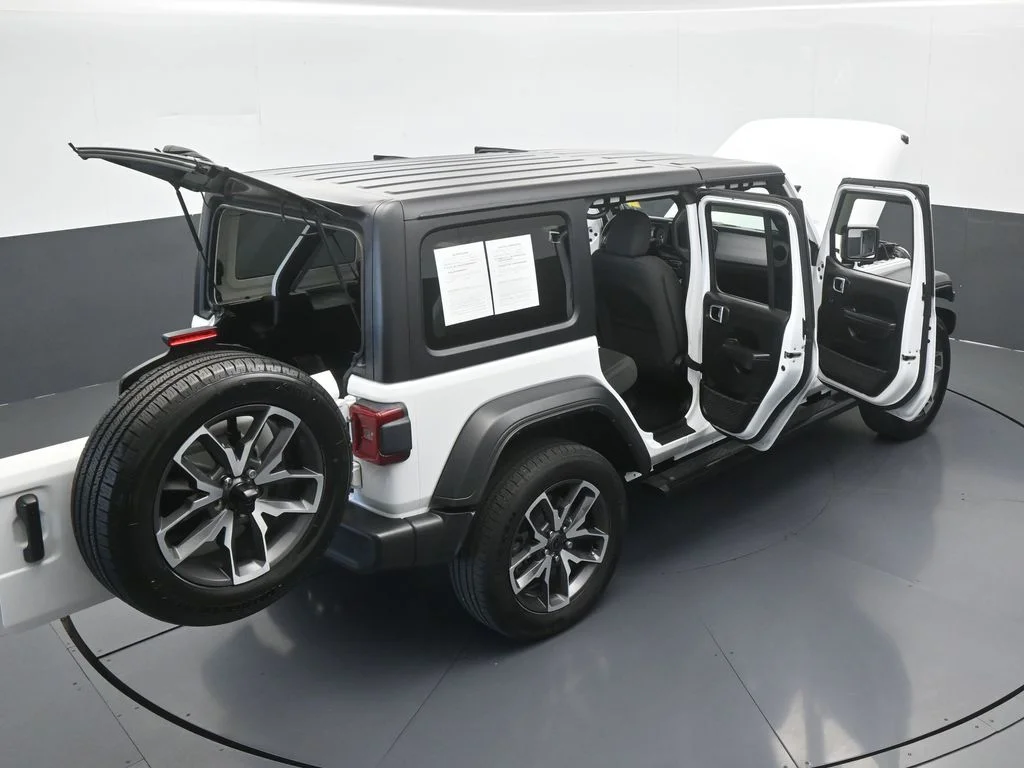 Used 2024 Bright White Clearcoat Jeep Sport S 4xe image 64
